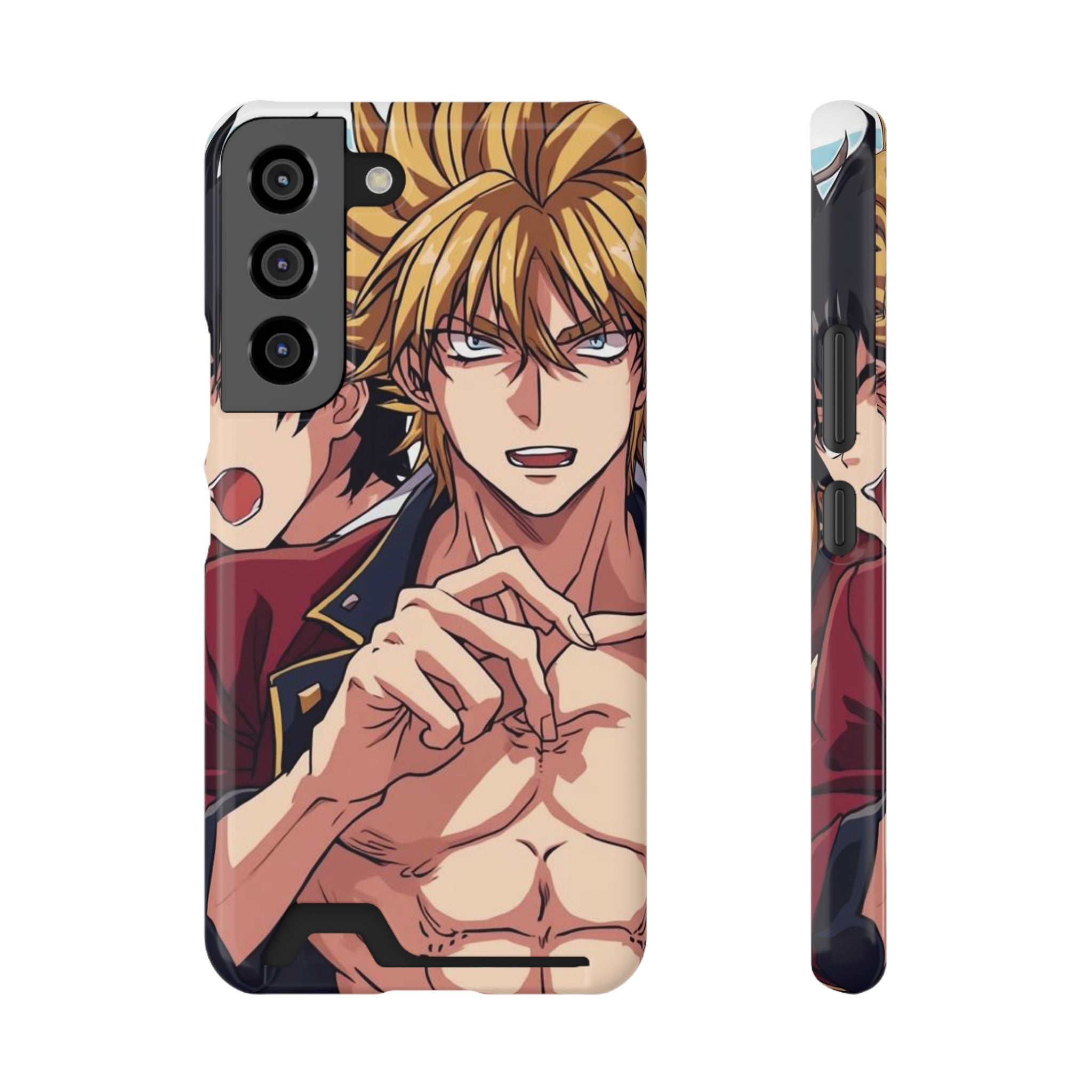 Anime Phone Case with Card Holder - Stylish & Functional Design