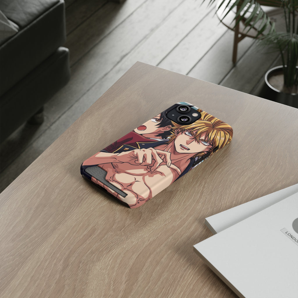 Anime Phone Case with Card Holder - Stylish & Functional Design