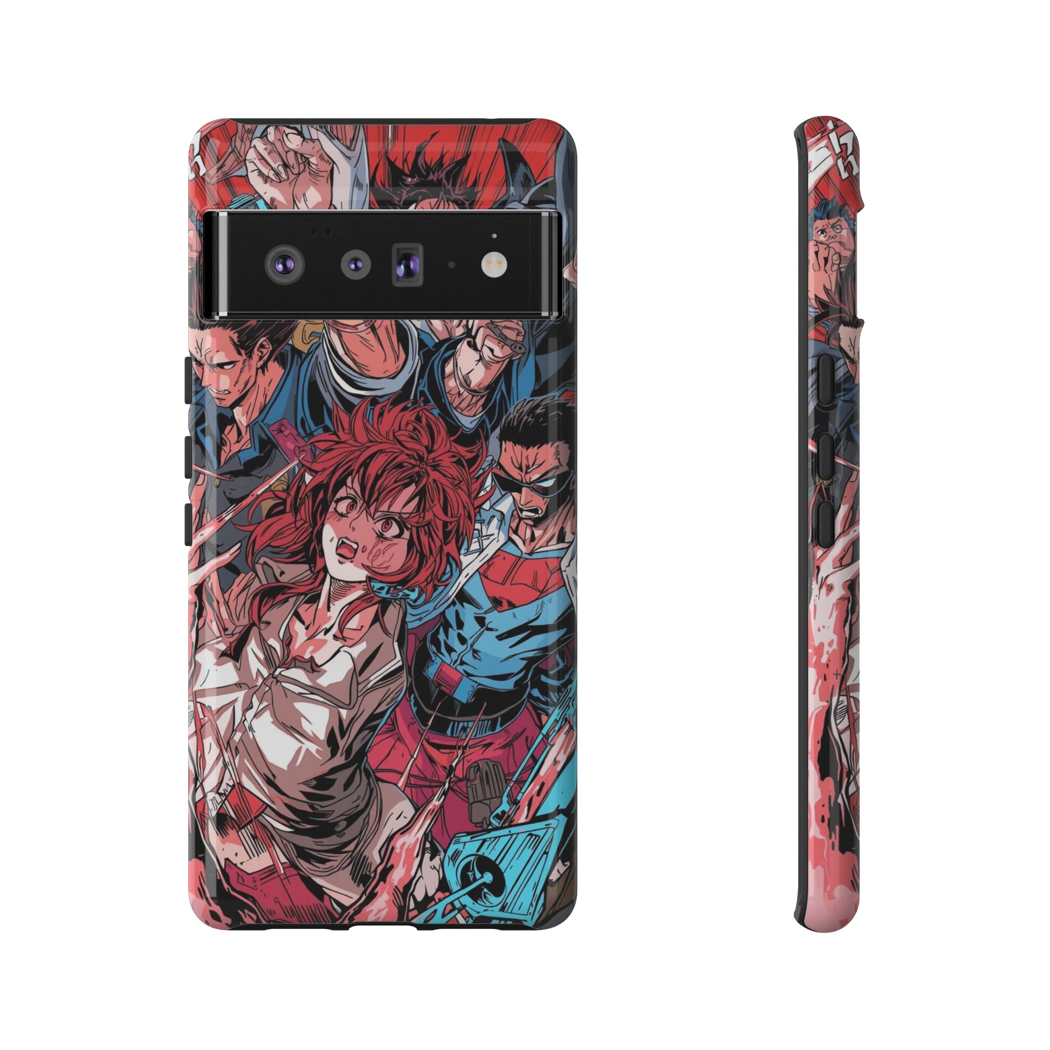 Anime-Inspired Tough Phone Case with Bold Characters